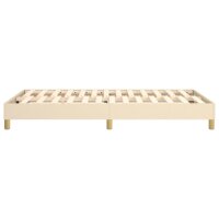 vidaXL Boxspringbett Creme 120x200 cm Stoff