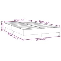 vidaXL Boxspringbett Creme 120x200 cm Stoff