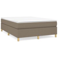 vidaXL Boxspringbett Taupe 140x190 cm Stoff