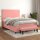 vidaXL Boxspringbett mit Matratze Rosa 140x200 cm Samt