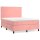 vidaXL Boxspringbett mit Matratze Rosa 140x200 cm Samt