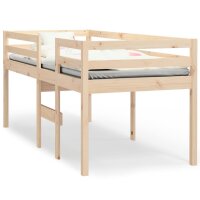 vidaXL Hochbett 90x190 cm Massivholz Kiefer