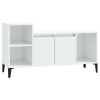 vidaXL TV-Schrank Hochglanz-Wei&szlig; 100x35x55 cm Holzwerkstoff