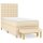 vidaXL Boxspringbett mit Matratze Creme 80x200 cm Stoff