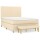 vidaXL Boxspringbett mit Matratze Creme 140x200 cm Stoff