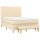 vidaXL Boxspringbett mit Matratze Creme 140x200 cm Stoff