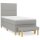 vidaXL Boxspringbett mit Matratze Hellgrau 90x200 cm Stoff