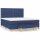 vidaXL Boxspringbett mit Matratze Blau 180x200 cm Stoff