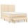 vidaXL Boxspringbett mit Matratze Creme 140x200 cm Stoff