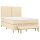 vidaXL Boxspringbett mit Matratze Creme 140x200 cm Stoff