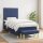 WOWONA Boxspringbett mit Matratze Blau 80x200 cm Stoff