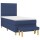 WOWONA Boxspringbett mit Matratze Blau 100x200 cm Stoff