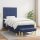 vidaXL Boxspringbett mit Matratze Blau 90x190 cm Stoff