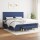 vidaXL Boxspringbett mit Matratze Blau 200x200 cm Stoff