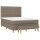 vidaXL Boxspringbett mit Matratze Taupe 140x200 cm Stoff