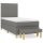 vidaXL Boxspringbett mit Matratze Dunkelgrau 80x200 cm Stoff