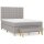 vidaXL Boxspringbett mit Matratze Hellgrau 140x200 cm Stoff