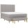 vidaXL Boxspringbett mit Matratze Hellgrau 140x200 cm Stoff