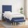 vidaXL Boxspringbett mit Matratze Blau 100x200 cm Stoff