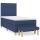 vidaXL Boxspringbett mit Matratze Blau 90x200 cm Stoff