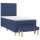 vidaXL Boxspringbett mit Matratze Blau 90x200 cm Stoff