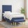 WOWONA Boxspringbett mit Matratze Blau 80x200 cm Stoff