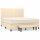 vidaXL Boxspringbett mit Matratze Creme 160x200 cm Stoff