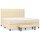 vidaXL Boxspringbett mit Matratze Creme 200x200 cm Stoff