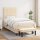 vidaXL Boxspringbett mit Matratze Creme 100x200 cm Stoff