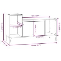 vidaXL TV-Schrank Betongrau 100x35x55 cm Holzwerkstoff