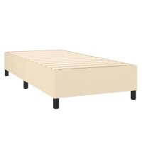 WOWONA Boxspringbett mit Matratze Creme 100x200 cm Stoff