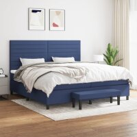 vidaXL Boxspringbett mit Matratze Blau 200x200 cm Stoff