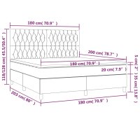 vidaXL Boxspringbett mit Matratze Blau 180x200 cm Stoff