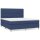 vidaXL Boxspringbett mit Matratze Blau 180x200 cm Stoff