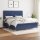 vidaXL Boxspringbett mit Matratze Blau 180x200 cm Stoff