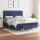 vidaXL Boxspringbett mit Matratze Blau 180x200 cm Stoff