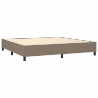 WOWONA Boxspringbett mit Matratze Taupe 200x200 cm Stoff