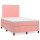 vidaXL Boxspringbett mit Matratze Rosa 120x200 cm Samt