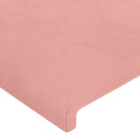 vidaXL Bettgestell mit Kopfteil Rosa 200x200 cm Samt