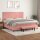 vidaXL Boxspringbett mit Matratze Rosa 200x200 cm Samt