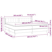 WOWONA Boxspringbett mit Matratze Dunkelgr&uuml;n 200x200 cm Samt