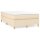 vidaXL Boxspringbett Creme 120x200 cm Stoff