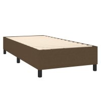 vidaXL Boxspringbett mit Matratze Dunkelbraun 80x200 cm Stoff