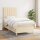 vidaXL Boxspringbett mit Matratze Creme 90x190 cm Stoff