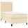 vidaXL Boxspringbett mit Matratze Creme 90x190 cm Stoff