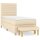 vidaXL Boxspringbett mit Matratze Creme 90x190 cm Stoff