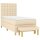 vidaXL Boxspringbett mit Matratze Creme 90x190 cm Stoff