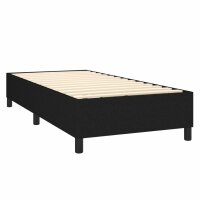 WOWONA Boxspringbett mit Matratze Schwarz 100x200 cm Stoff