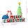 vidaXL Aufblasbare Weihnachtsdekoration Merry Christmas mit LEDs 197cm