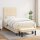 vidaXL Boxspringbett mit Matratze Creme 90x190 cm Stoff